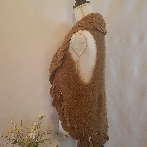 JOHN FASHION Wool Sweater Vest Eyelash Style Sz M - Picture 6 of 9